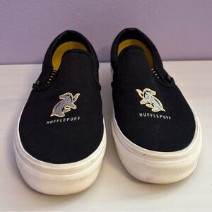 Hufflepuff Vans Slip-On Shoes - Black and Yellow